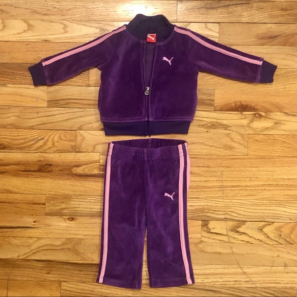 Puma purple and pink track suit 12M - Picture 3 of 9